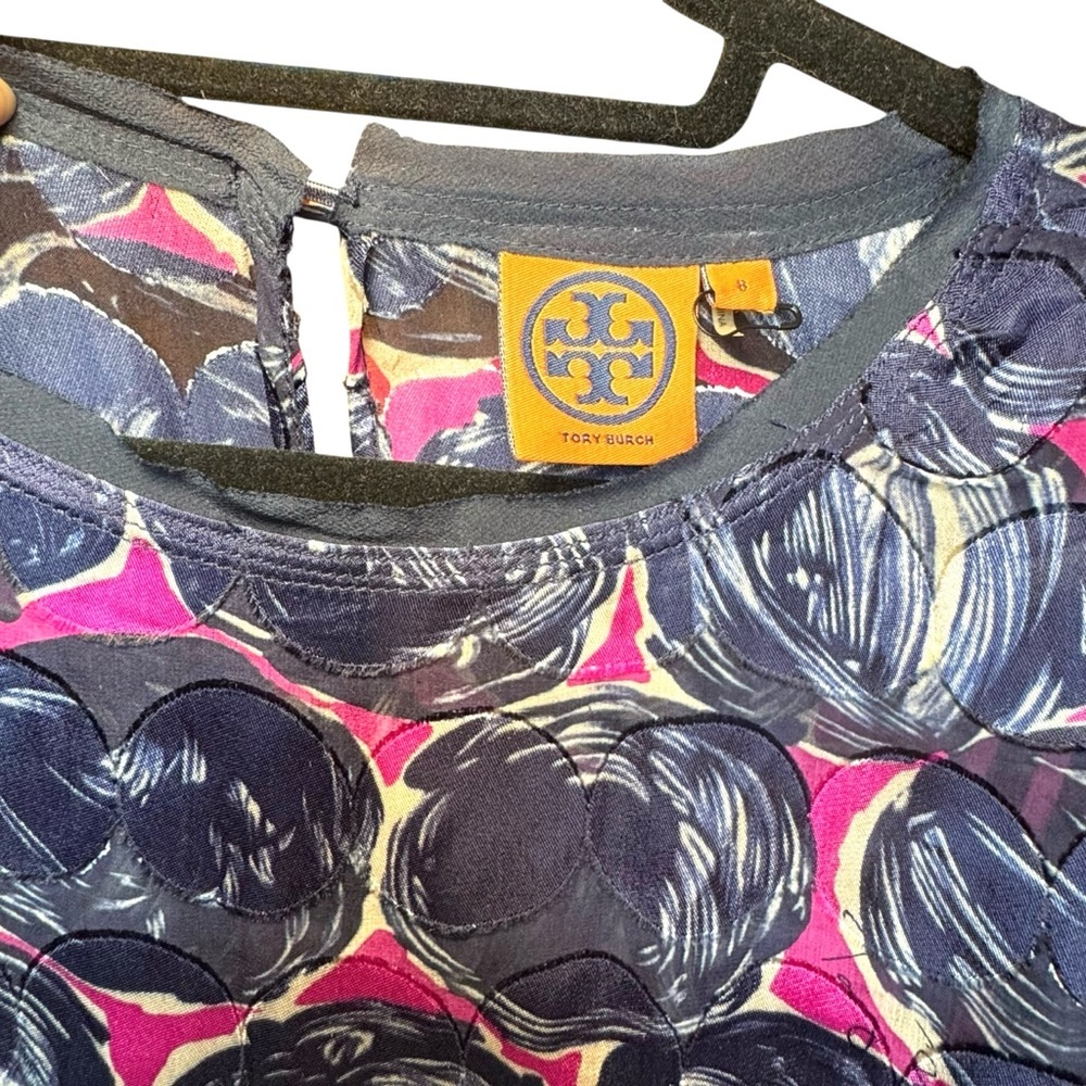 Tory Burch Silk Summer Dress Belted | Women’s Size 8 - Picture 6 of 16